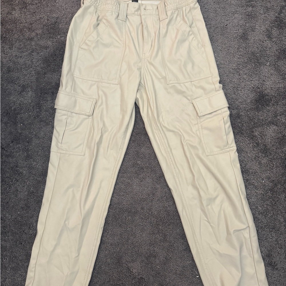 Womens Beige Cargo Pants